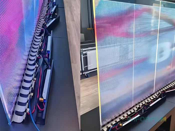 transparent LED film display screen