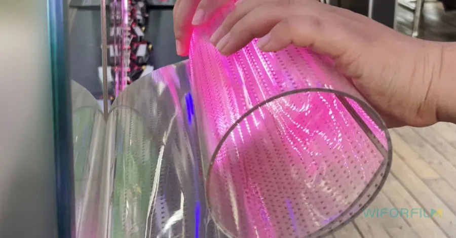 LED film screen for glass