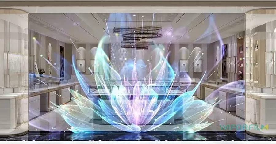 led transparent film screens